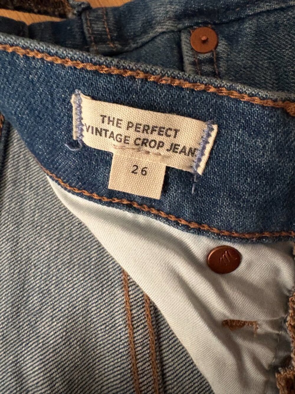 Madewell - The Perfect Vintage Jean in Medium Blue - 26 - Picture 7 of 9